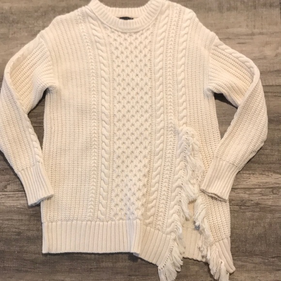 J. Crew Sweaters - NWT J. Crew cable knit cream side slit sweater
